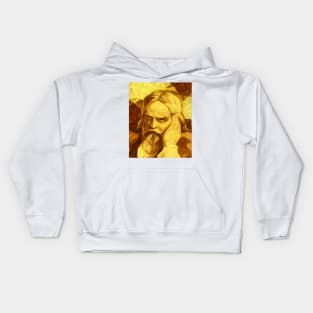 Snorri Sturluson Golden Portrait | Snorri Sturluson Artwork 9 Kids Hoodie